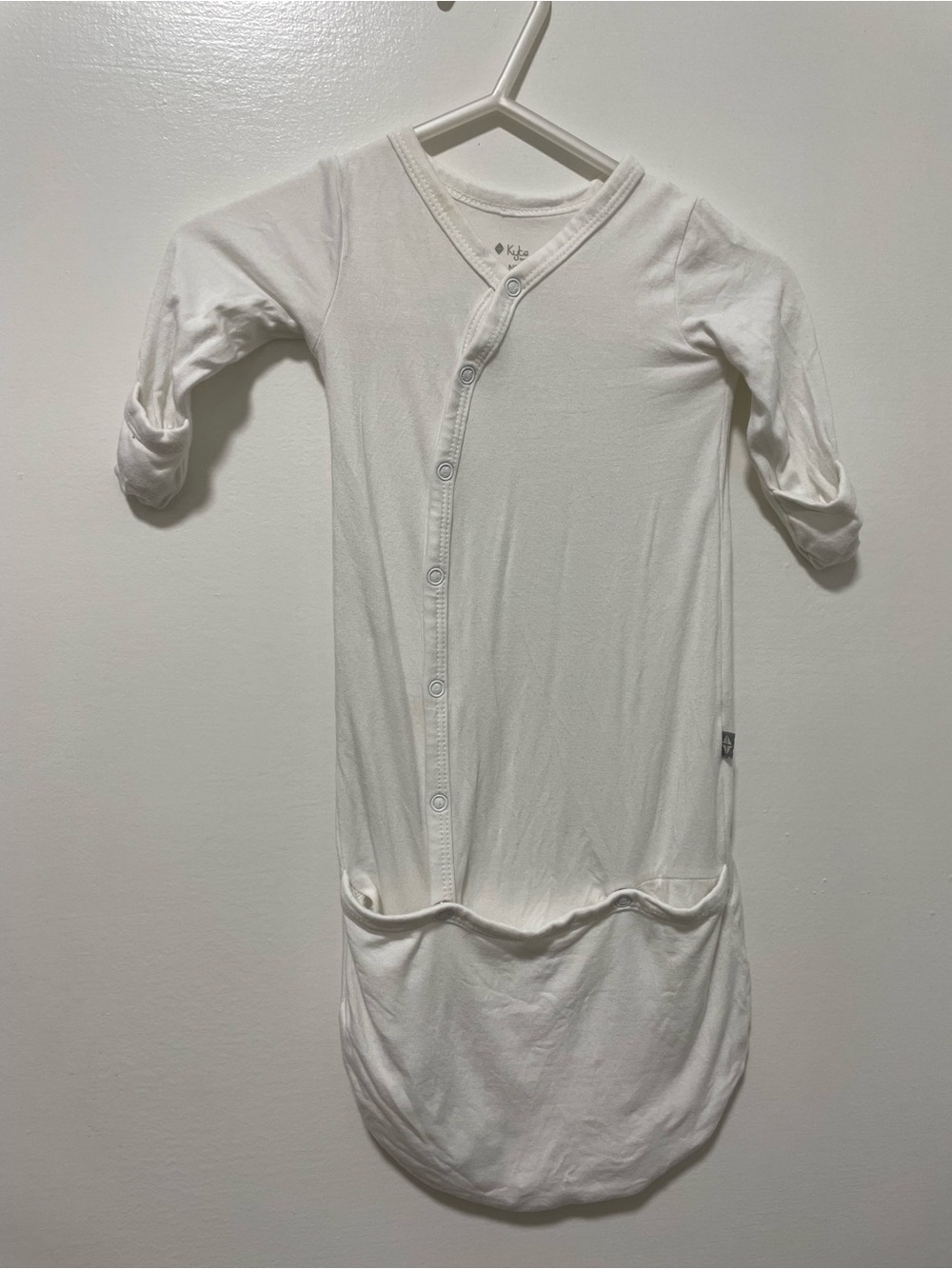 Kyte Baby bamboo White Baby Sleep Gown - Soft Cotton Nightwear